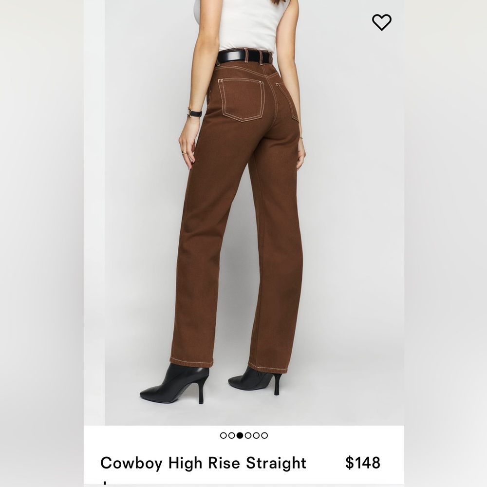 selling reformation Cowboy High Rise Straight Jeans
